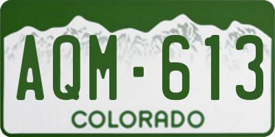 CO license plate AQM613