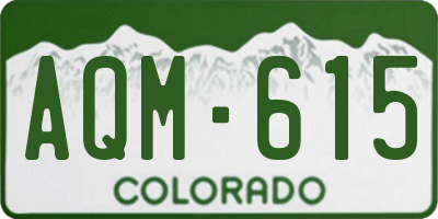 CO license plate AQM615