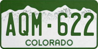CO license plate AQM622