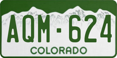 CO license plate AQM624