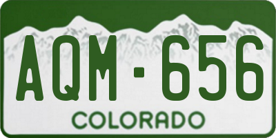 CO license plate AQM656