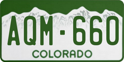 CO license plate AQM660