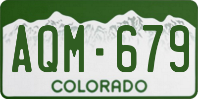 CO license plate AQM679
