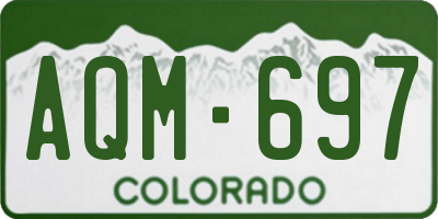 CO license plate AQM697