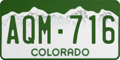 CO license plate AQM716