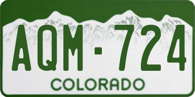 CO license plate AQM724