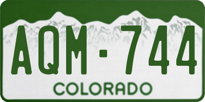 CO license plate AQM744