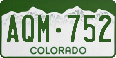 CO license plate AQM752