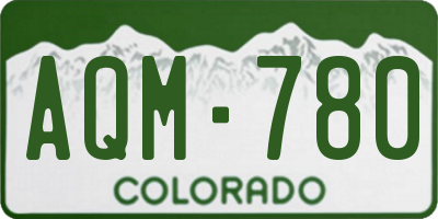 CO license plate AQM780