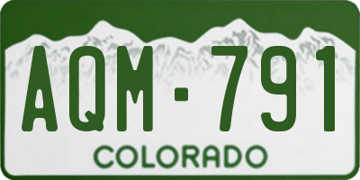 CO license plate AQM791