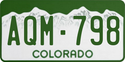 CO license plate AQM798