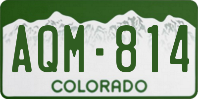 CO license plate AQM814