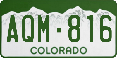 CO license plate AQM816