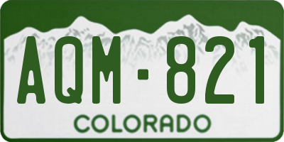 CO license plate AQM821