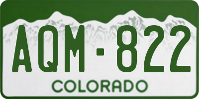 CO license plate AQM822