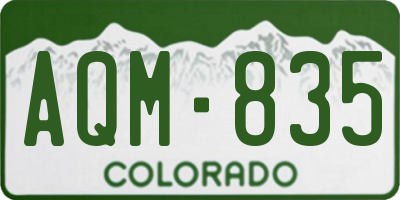 CO license plate AQM835