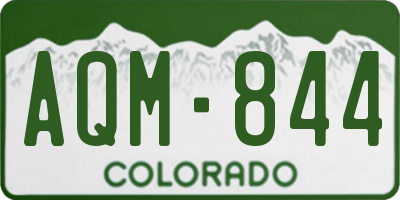 CO license plate AQM844
