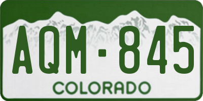 CO license plate AQM845