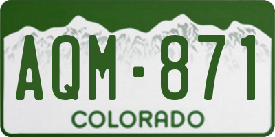CO license plate AQM871
