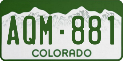 CO license plate AQM881