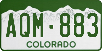 CO license plate AQM883