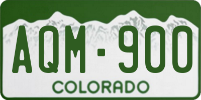 CO license plate AQM900