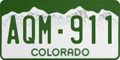 CO license plate AQM911