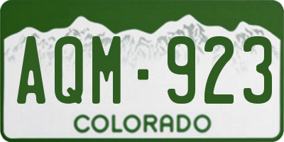CO license plate AQM923