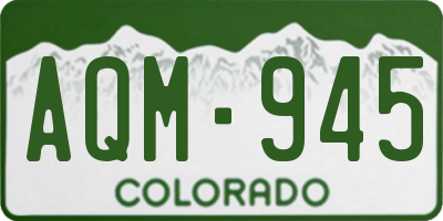 CO license plate AQM945