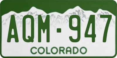 CO license plate AQM947