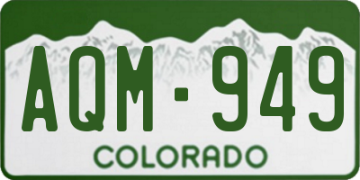 CO license plate AQM949