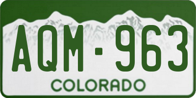 CO license plate AQM963