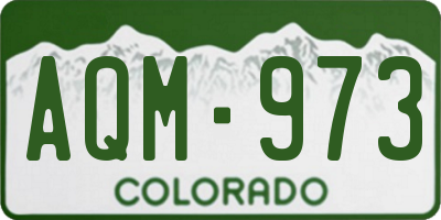 CO license plate AQM973