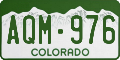 CO license plate AQM976