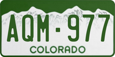 CO license plate AQM977