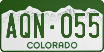 CO license plate AQN055