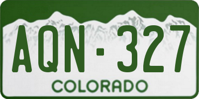 CO license plate AQN327