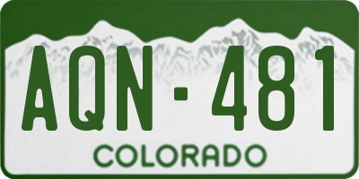 CO license plate AQN481