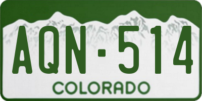 CO license plate AQN514