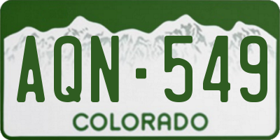 CO license plate AQN549