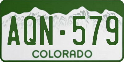 CO license plate AQN579