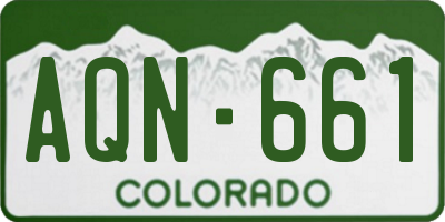CO license plate AQN661