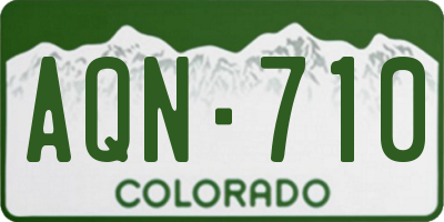 CO license plate AQN710