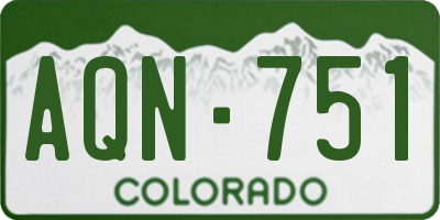 CO license plate AQN751