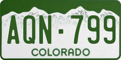 CO license plate AQN799