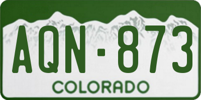 CO license plate AQN873