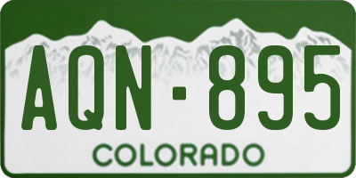 CO license plate AQN895