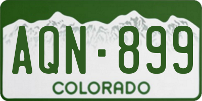 CO license plate AQN899