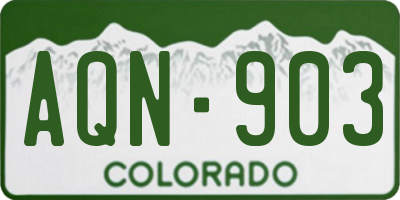 CO license plate AQN903