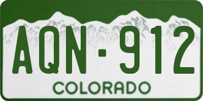 CO license plate AQN912